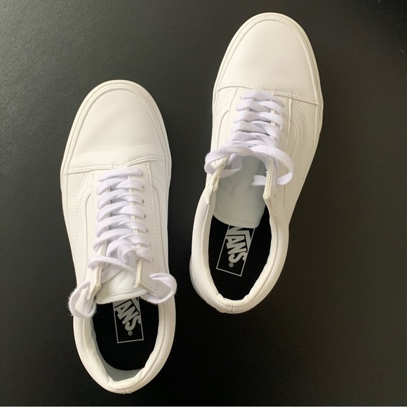 White Leather Vans - Picture 2 of 3